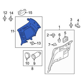 Mazda OE - Rear Left Upper Interior Quarter Panel Trim Panel