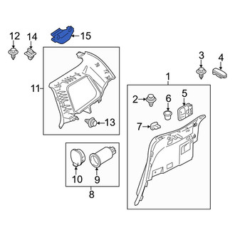 Mazda OE - Liftgate Trim Cover Clip