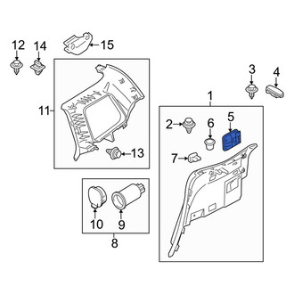 Mazda OE - Rear Left Interior Quarter Panel Trim Panel Storage Compartment