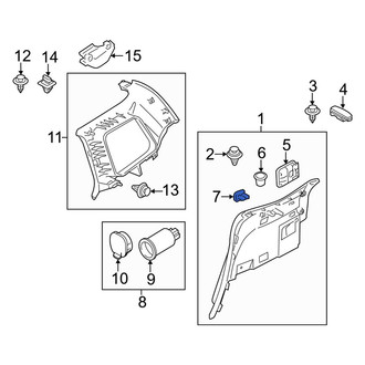 Mazda OE - Left Interior Quarter Panel Trim Panel Access Cover