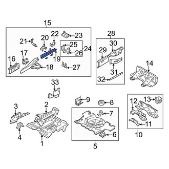 Mazda OE - Rear Left Frame Rail End