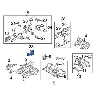 Mazda OE - Rear Right Lower Floor Pan Crossmember
