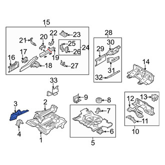 Mazda OE - Rear Right Floor Pan Reinforcement