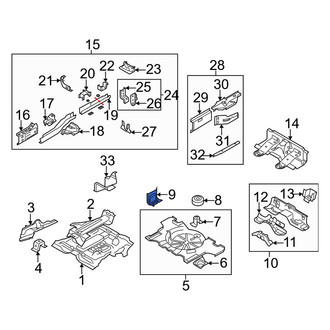 Mazda OE - Left Floor Pan Bracket