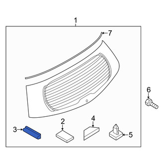 Mazda OE - Liftgate Glass Seal