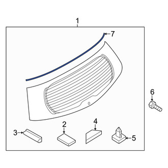 Mazda OE - Rear Liftgate Reveal Molding