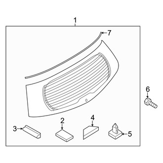 Mazda OE - Lift Gate - Glass