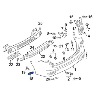 Mazda OE - Rear Left Bumper Guard Pad