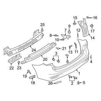 Mazda OE - Rear Bumper - Bumper & Components