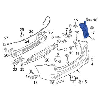 Mazda OE - Rear Left Bumper Splash Shield