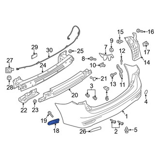 Mazda OE - Rear Right Bumper Guard Pad