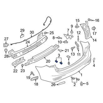 Mazda OE - Door Access Cover Clip