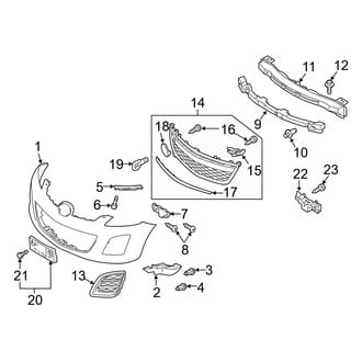 Mazda OE - Front Bumper - Bumper & Components (W/O Fog Lamps)