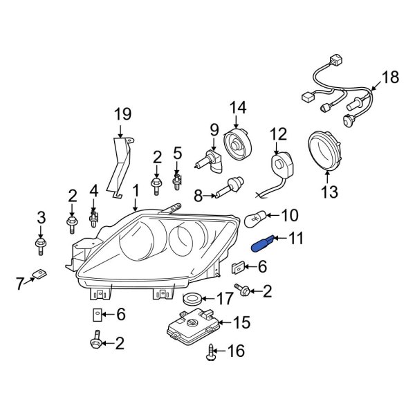 Mazda OE 997016050Y Front Side Marker Light Bulb