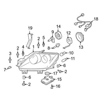 Mazda OE - Front Lamps - Headlamp Components (Xenon)