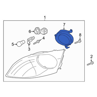 Mazda OE - Front Left Turn Signal Light Assembly Cap