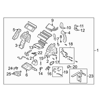 Mazda OE - Air Conditioner & Heater - Evaporator & Heater Components