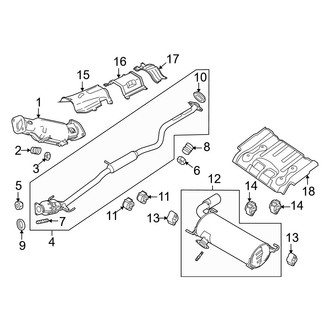 Mazda OE - Exhaust System - Exhaust Components (2.5L)