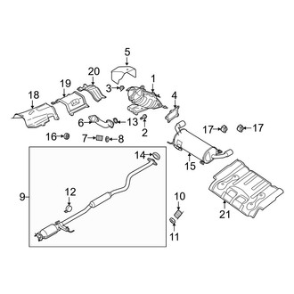 Mazda OE - Exhaust System - Exhaust Components (2.3L)