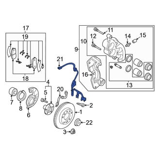 Mazda OE - Front Left ABS Wheel Speed Sensor