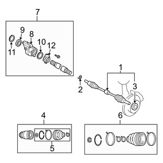 Mazda OE - Front Suspension - Drive Axles (FWD 2.5L)
