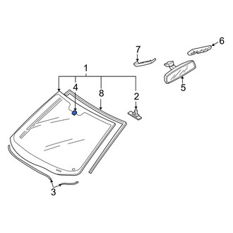 Mazda OE - Front Interior Rear View Mirror Mounting Base