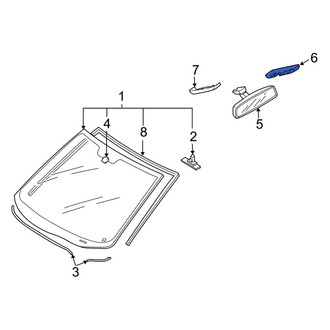 Mazda OE - Front Upper Interior Rear View Mirror Cover