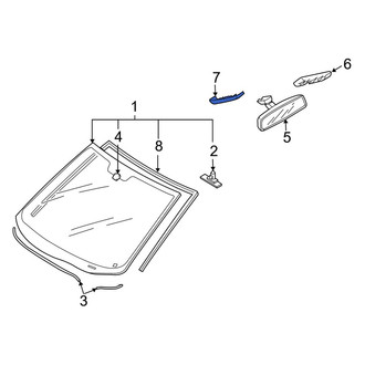 Mazda OE - Front Right Interior Rear View Mirror Cover
