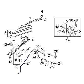 Mazda OE - Front Windshield Washer Hose