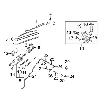Mazda OE - Windshield - Wiper & Washer Components