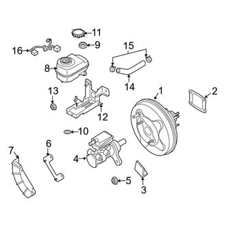Mazda OE - Cowl - Components on Dash Panel