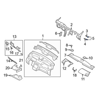 Mazda OE - Instrument Panel Reinforcement Cap