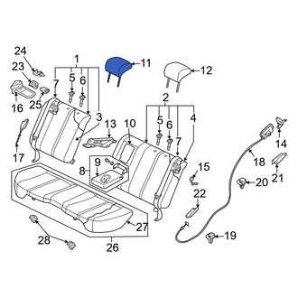 Mazda OE - Rear Outer Headrest