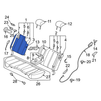 Mazda OE - Rear Right Seat Back Cushion Cover
