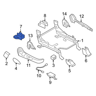 Mazda OE - Right Outer Seat Track Cover