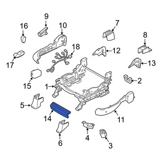 Mazda OE - Left Center Seat Track Cover