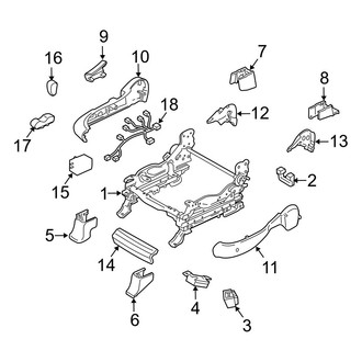 Mazda OE - Seats & Tracks - Tracks & Components (Passenger Side, With Power)