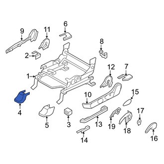 Mazda OE - Left Upper Outer Seat Track Cover