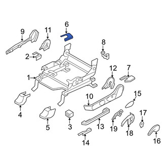 Mazda OE - Left Upper Outer Seat Track Cover
