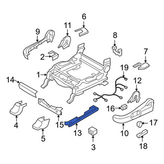 Mazda OE - Left Lower Outer Seat Track Cover