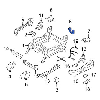 Mazda OE - Right Seat Track Cover