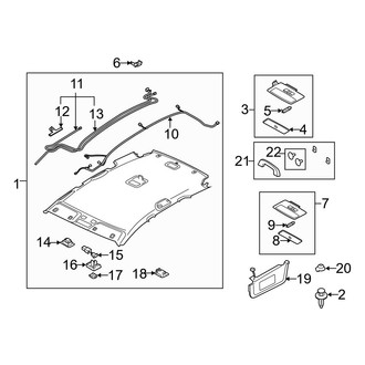 Mazda OE - Roof - Interior Trim (W/O Sunroof)
