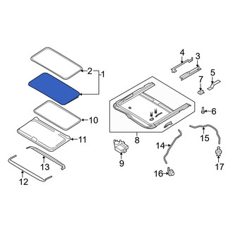 Mazda OE - Sunroof Glass
