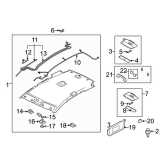 Mazda OE - Roof - Interior Trim (With Sunroof)