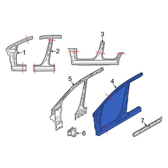 Mazda OE - Left Inner Rocker Panel Reinforcement
