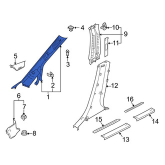 Mazda OE - Left Lower Body A-Pillar Trim Panel