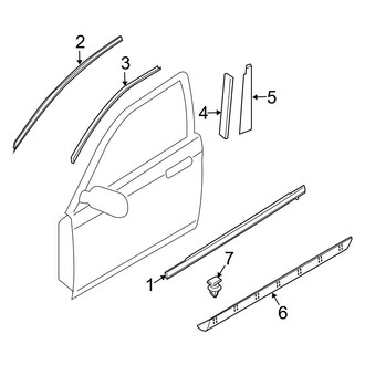 Mazda OE - Front Door - Exterior Trim