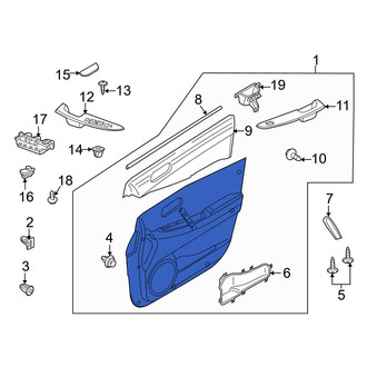 Mazda OE - Front Left Inner Door Interior Trim Panel