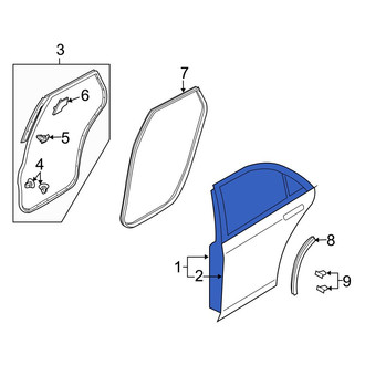 Mazda OE - Rear Left Door Shell