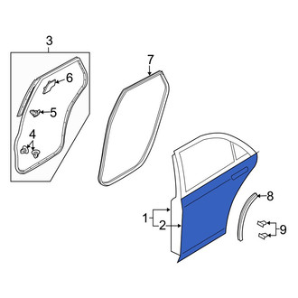 Mazda OE - Rear Left Outer Door Outer Panel